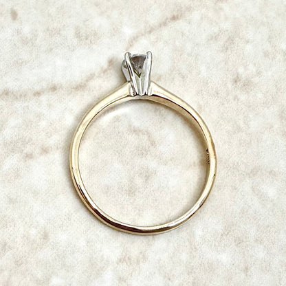 Vintage 14K Gold 0.28 Carat Natural Diamond Engagement Ring Set - WeilJewelry
