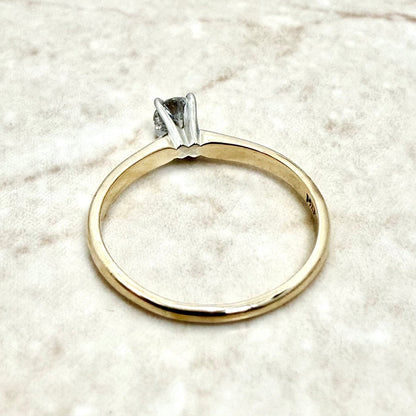 Vintage 14K Gold 0.28 Carat Natural Diamond Engagement Ring Set - WeilJewelry