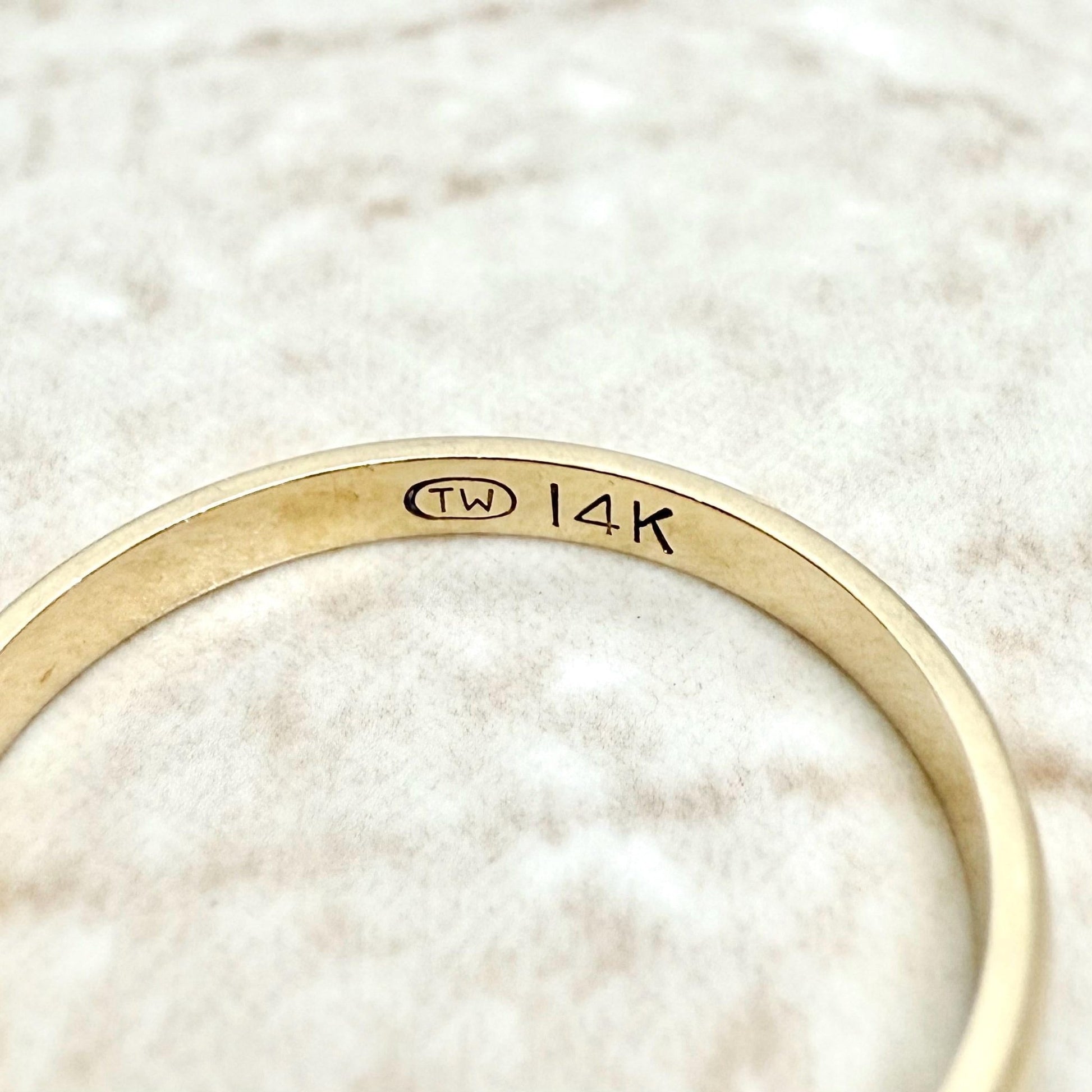 Vintage 14K Gold 0.28 Carat Natural Diamond Engagement Ring Set - WeilJewelry