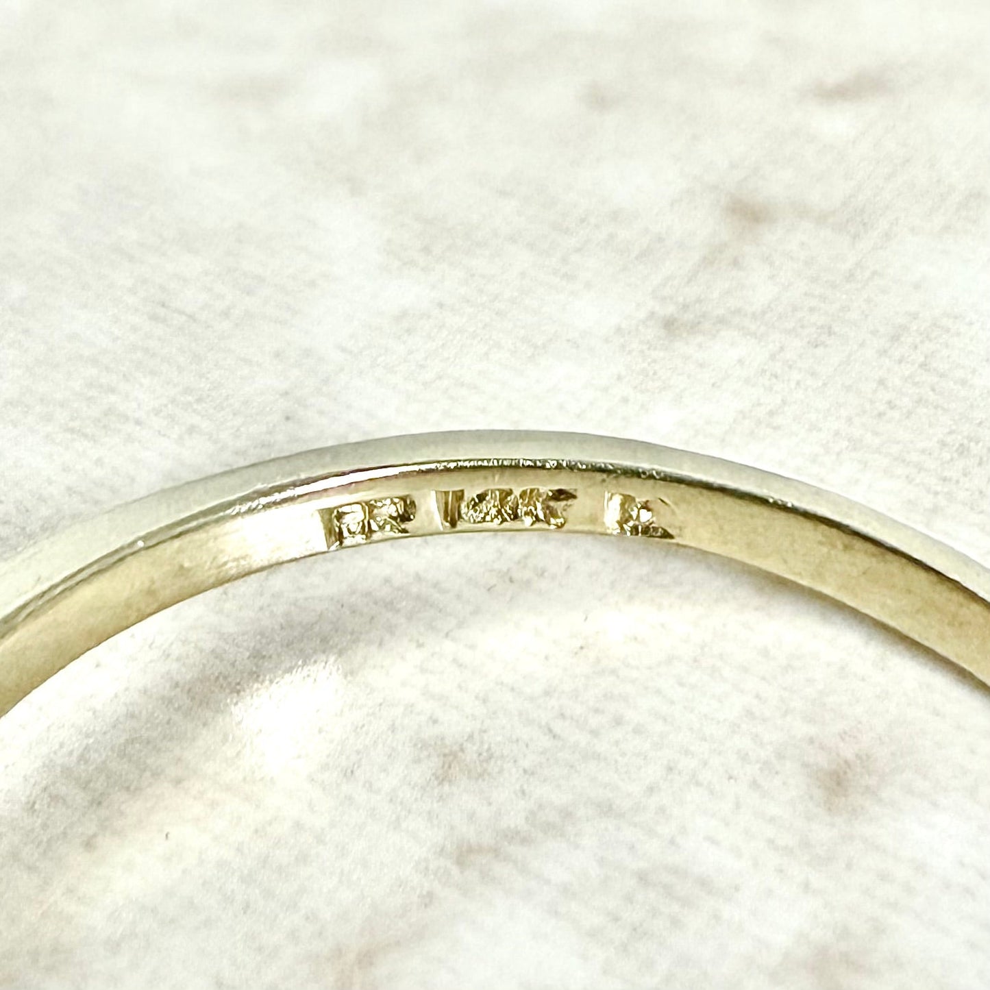 Vintage 14K Two - Tone Gold 0.42 Carat Diamond Solitaire Engagement Ring - WeilJewelry