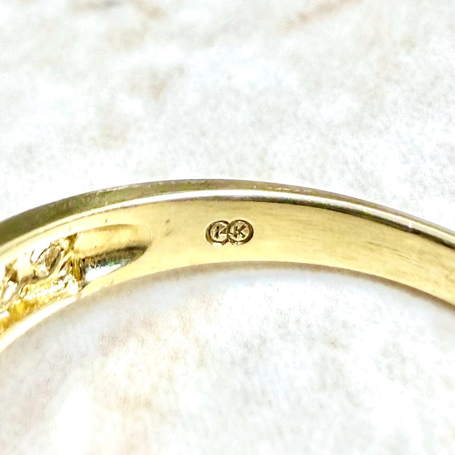 Vintage 14K Two - Tone Gold Natural Untreated Ruby & Diamond Halo Ring - WeilJewelry
