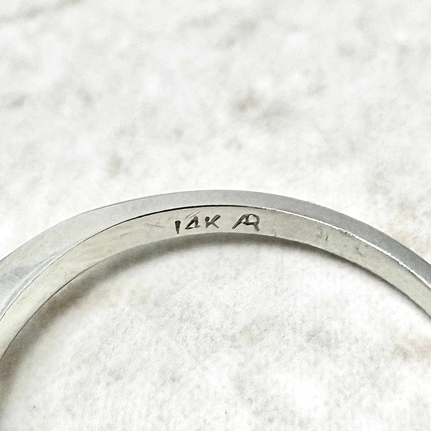 Vintage 14K White Gold 0.52 CT Natural Diamond Solitaire Engagement Ring - WeilJewelry