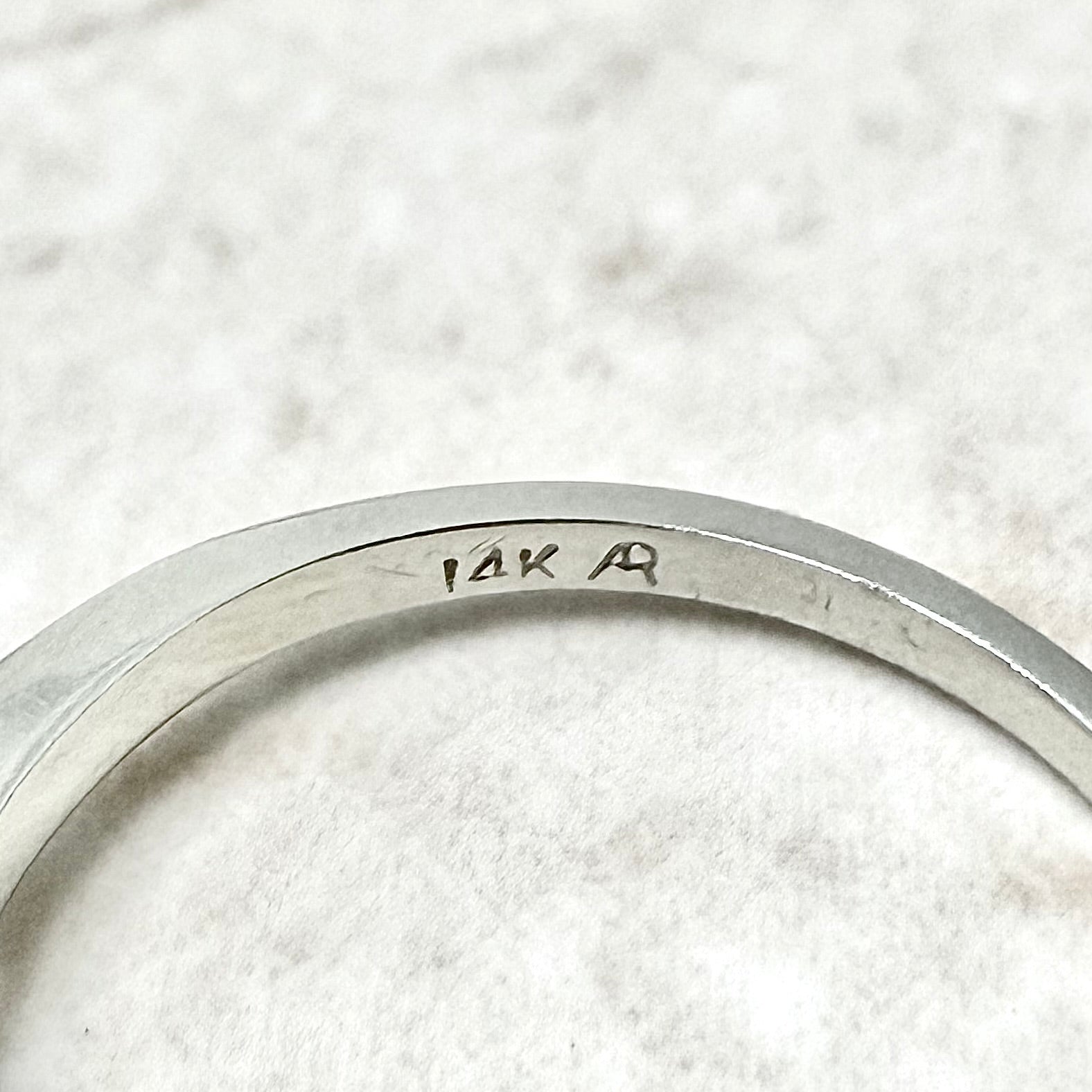 Vintage 14K White Gold 0.52 CT Natural Diamond Solitaire Engagement Ring - WeilJewelry