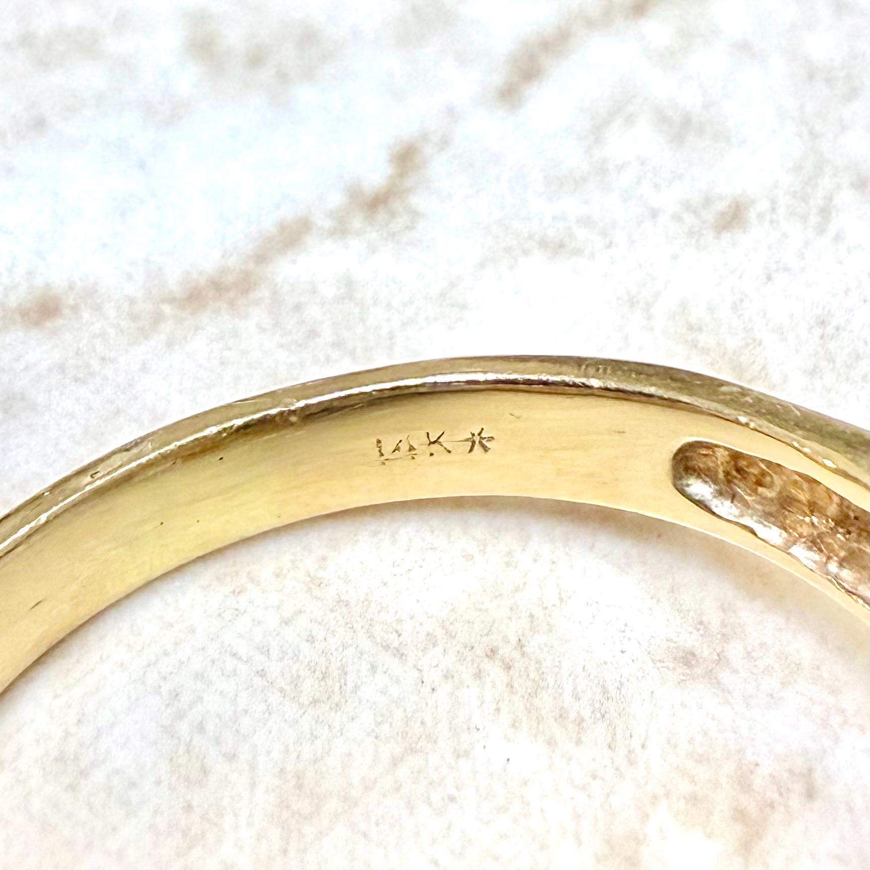 Vintage 14K Yellow Gold Natural Blue Sapphire & Diamond Ring - WeilJewelry