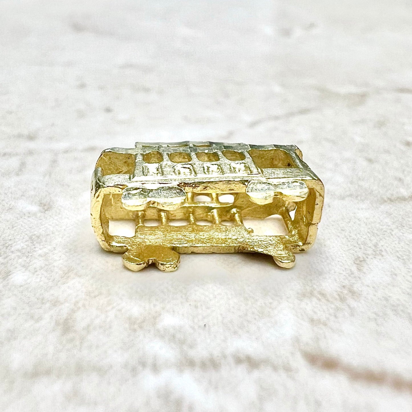 Vintage 14K Yellow Gold San Francisco Cable Car Charm - WeilJewelry