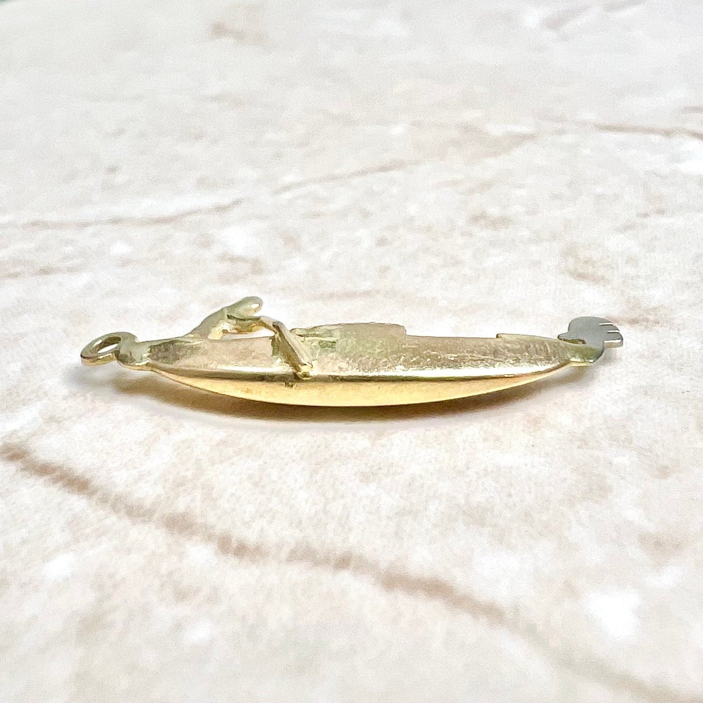 Vintage 18 Karat Gold Venice Gondola Charm Pendant - WeilJewelry