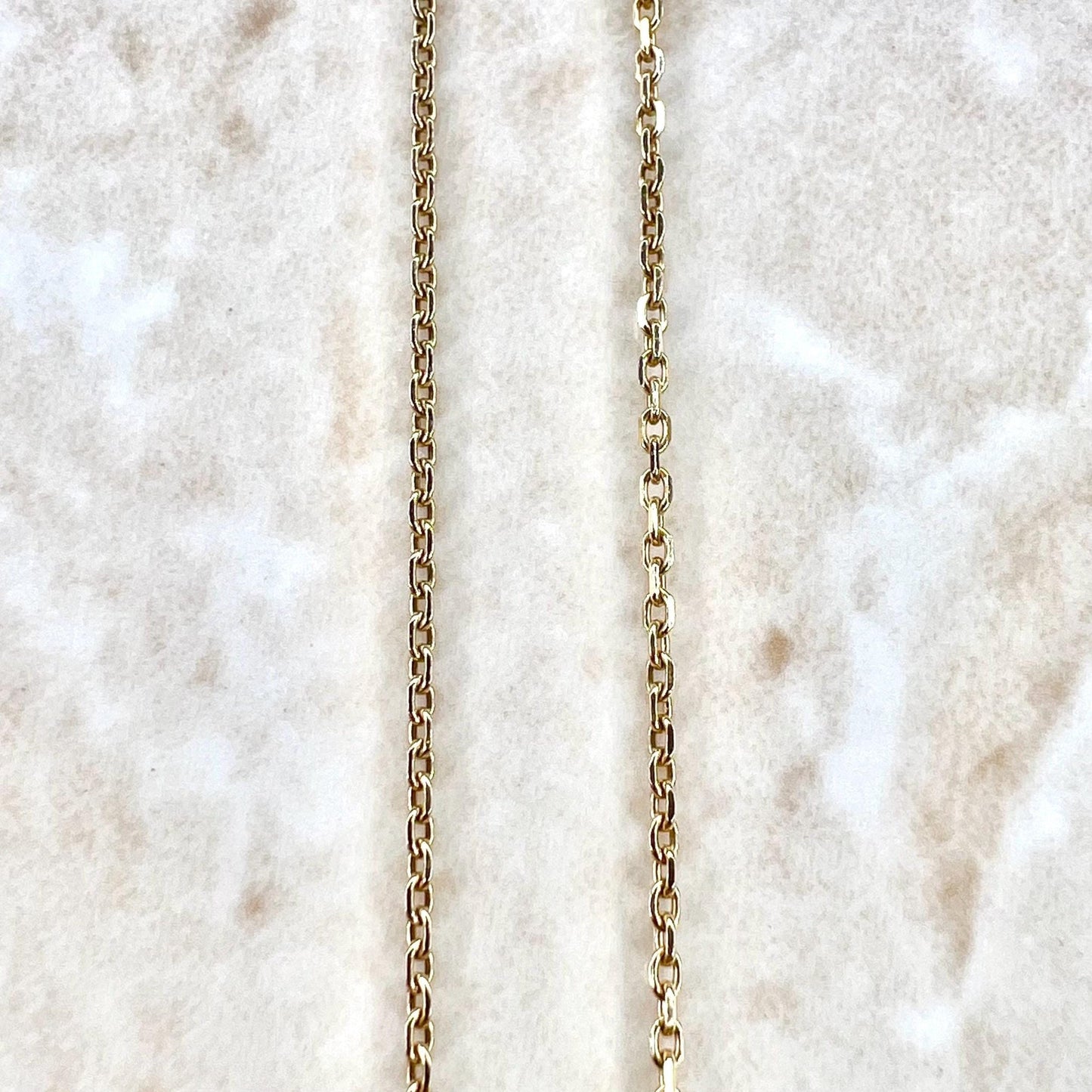 Vintage 18 Karat Yellow Gold 16.75 - Inch Cable Chain Necklace - WeilJewelry