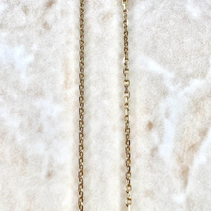 Vintage 18 Karat Yellow Gold 16.75 - Inch Cable Chain Necklace - WeilJewelry