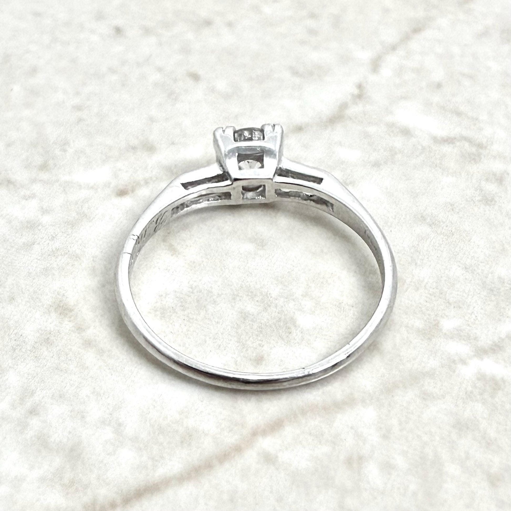 Vintage 1930’s Art Deco Platinum 0.60 Carat Diamond Engagement Ring - WeilJewelry