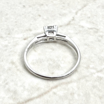 Vintage 1930’s Art Deco Platinum 0.60 Carat Diamond Engagement Ring - WeilJewelry