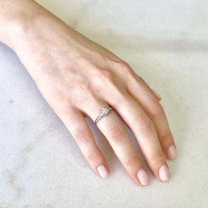 Vintage 1930’s Art Deco Platinum 0.60 Carat Diamond Engagement Ring - WeilJewelry