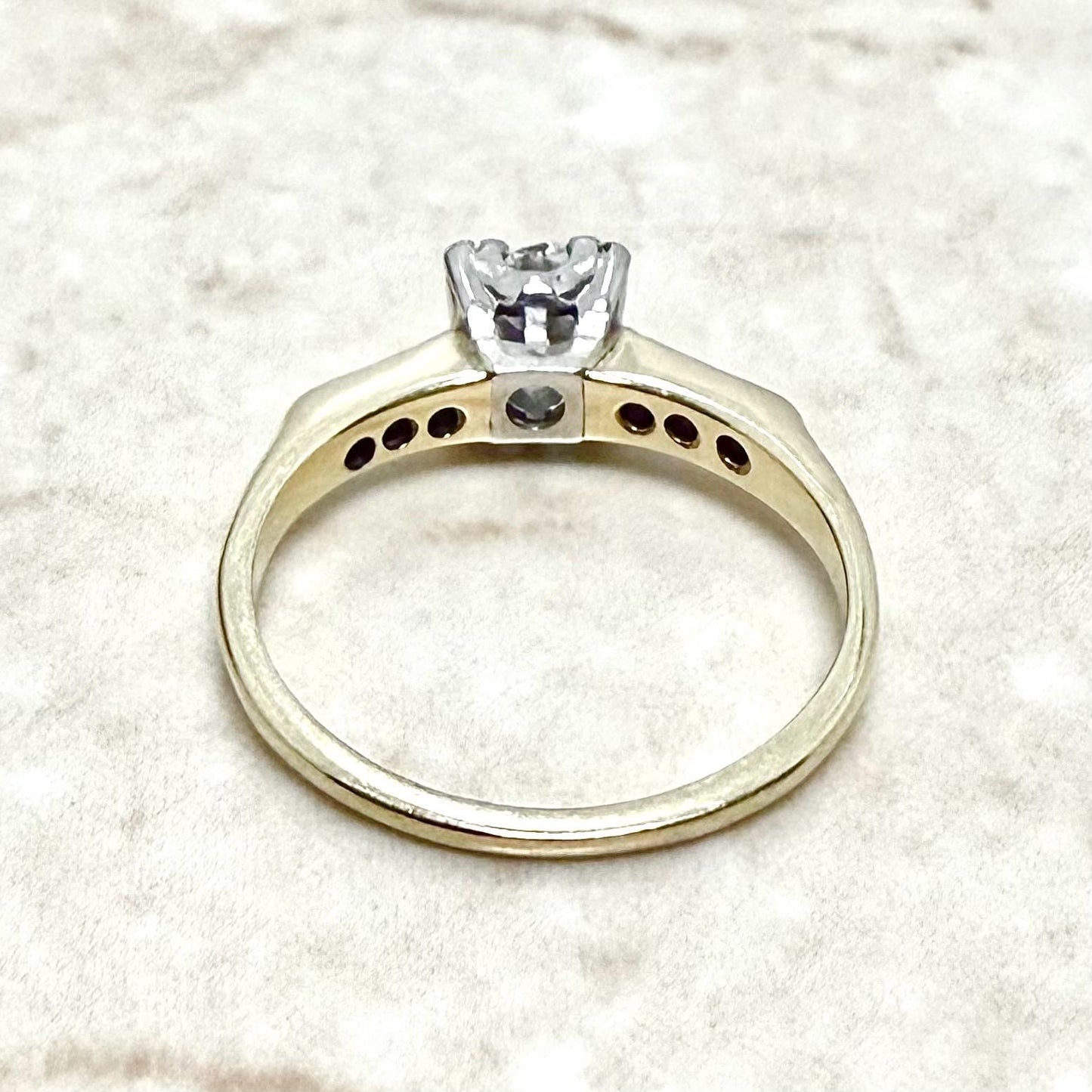Vintage 1940’s 14K Gold 0.60 CT Diamond Solitaire Engagement Ring - WeilJewelry