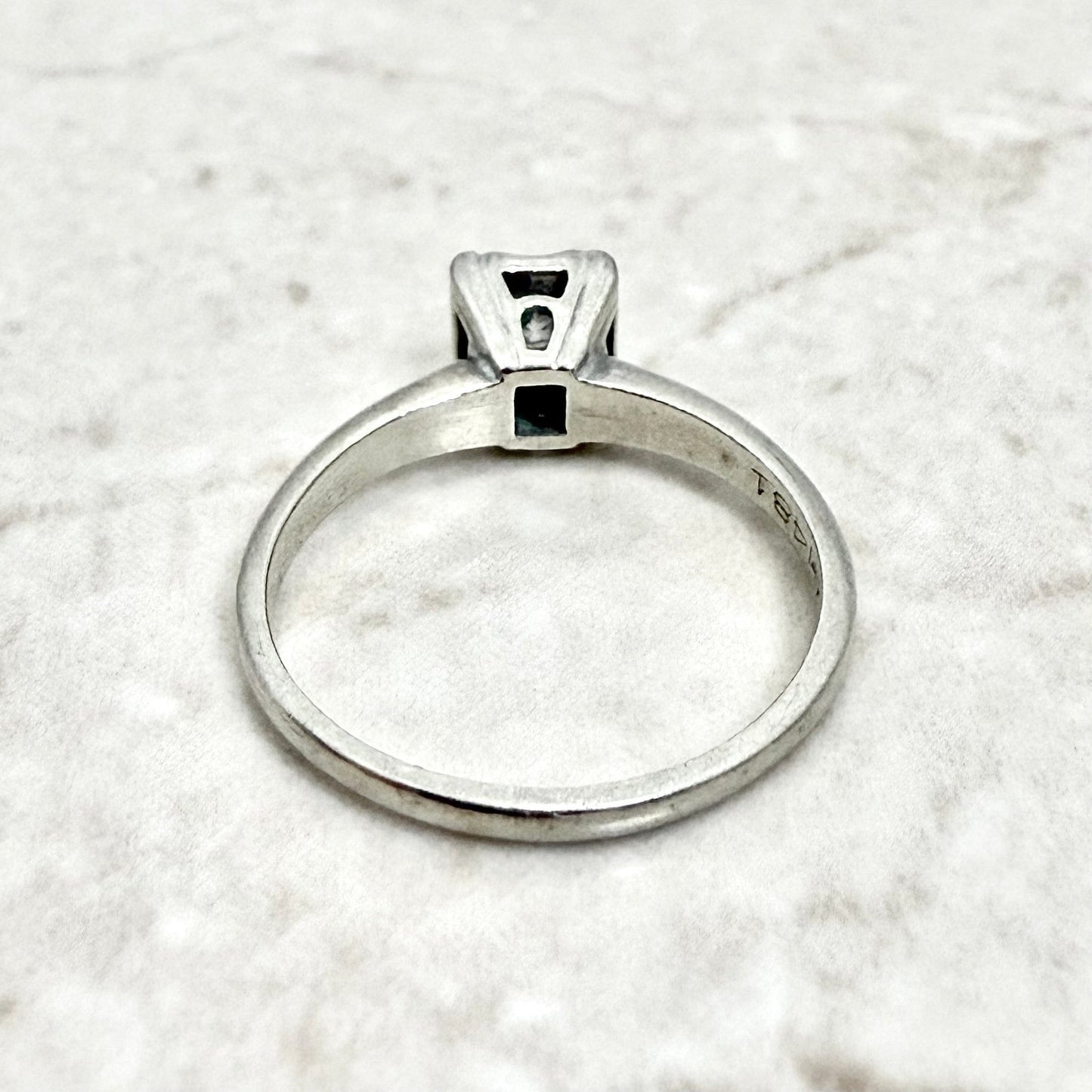 Vintage 1940’s 14K White Gold 0.20 Carat Diamond Engagement Ring - WeilJewelry