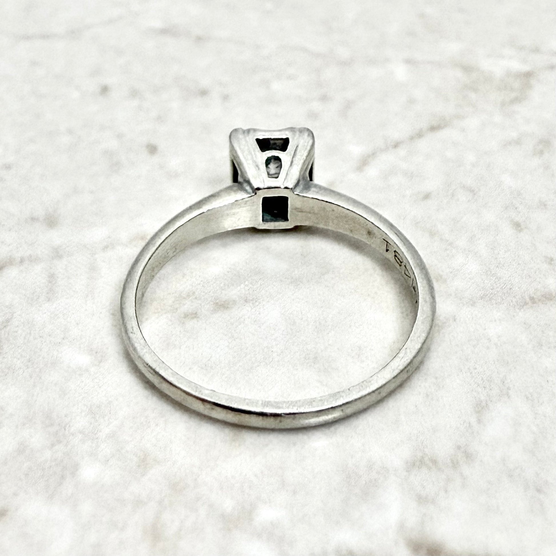 Vintage 1940’s 14K White Gold 0.20 Carat Diamond Engagement Ring - WeilJewelry