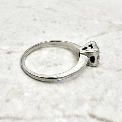 Vintage 1940’s 14K White Gold 0.20 Carat Diamond Engagement Ring - WeilJewelry