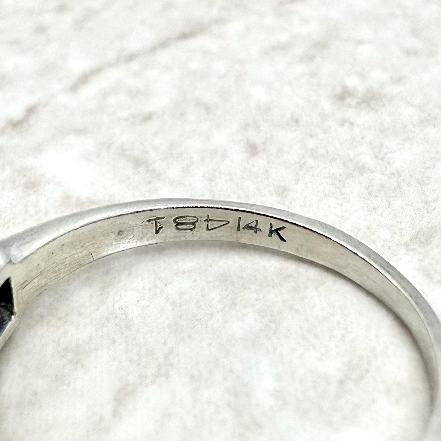 Vintage 1940’s 14K White Gold 0.20 Carat Diamond Engagement Ring - WeilJewelry