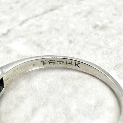 Vintage 1940’s 14K White Gold 0.20 Carat Diamond Engagement Ring - WeilJewelry