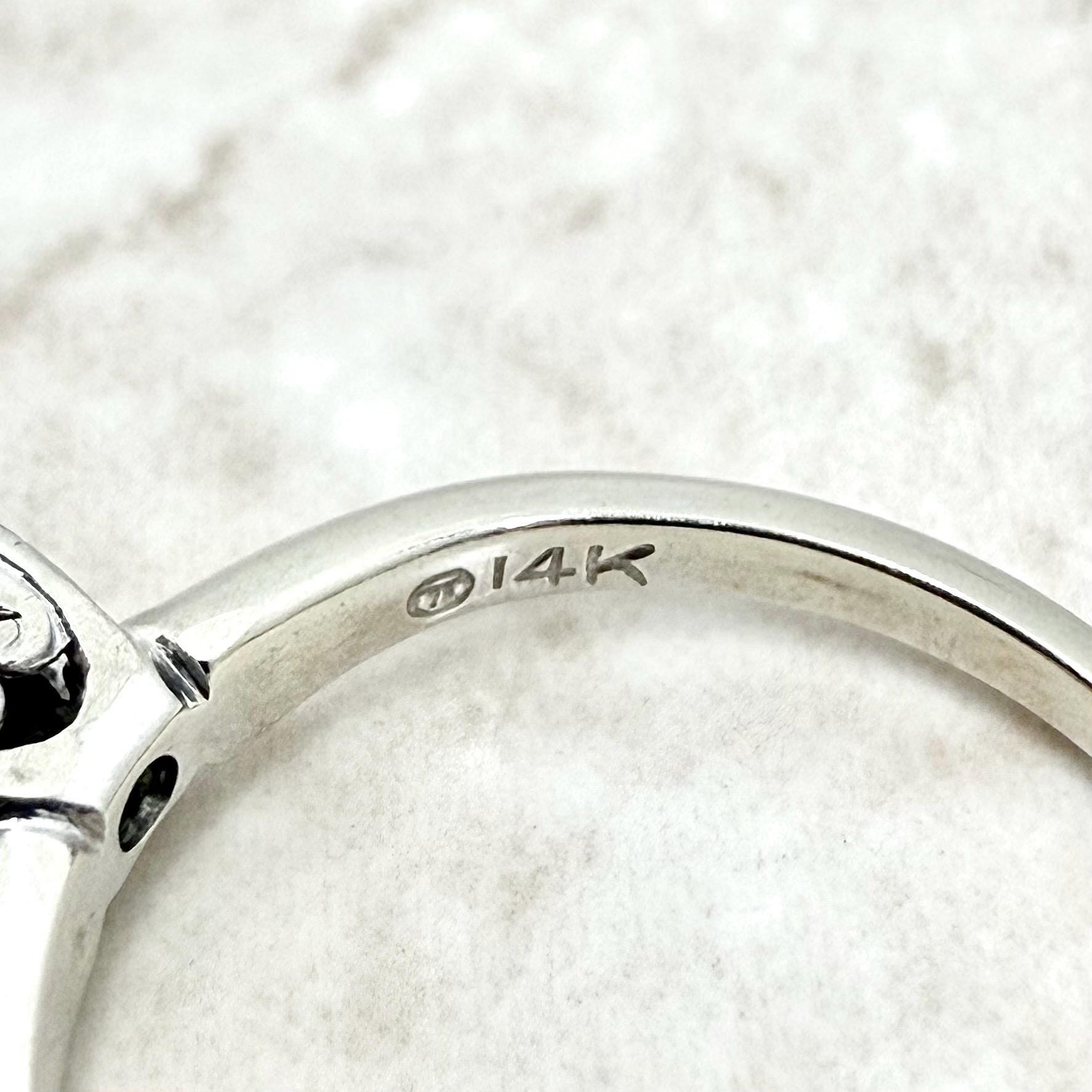 Vintage 1940’s 14K White Good 0.15 Carat Diamond Solitaire Engagement Ring - WeilJewelry