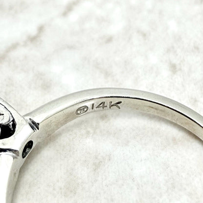 Vintage 1940’s 14K White Good 0.15 Carat Diamond Solitaire Engagement Ring - WeilJewelry