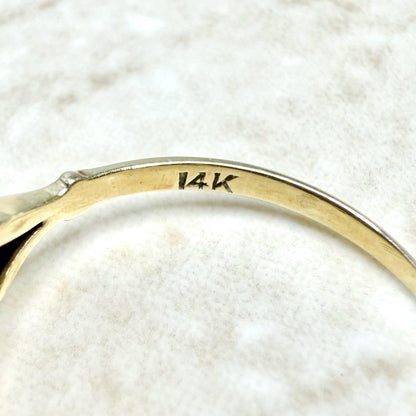 Vintage Art Deco 14K Yellow Gold 0.03 Carat Diamond Solitaire Ring - WeilJewelry