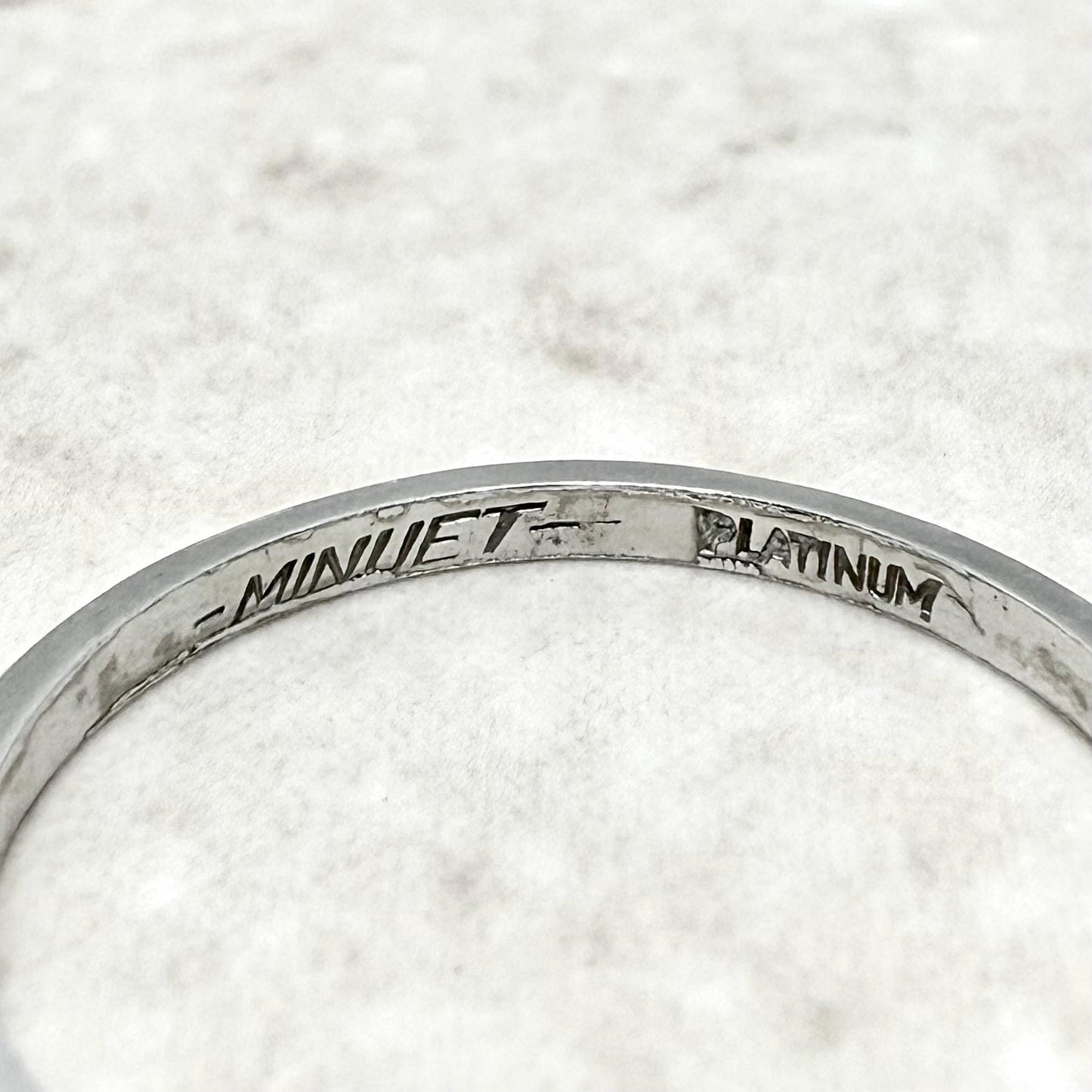 Vintage Art Deco Platinum Wedding Band Ring 1.7 MM - WeilJewelry