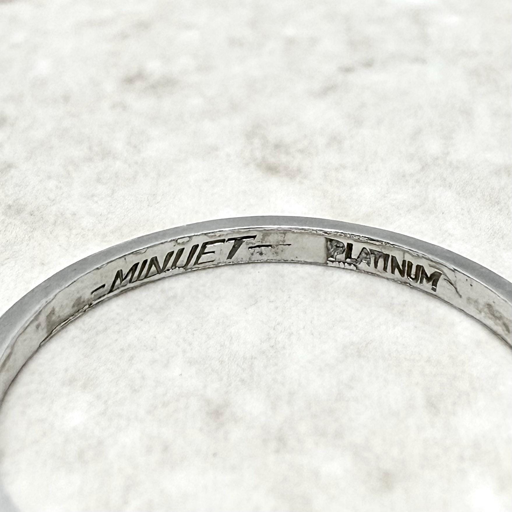 Vintage Art Deco Platinum Wedding Band Ring 1.7 MM - WeilJewelry