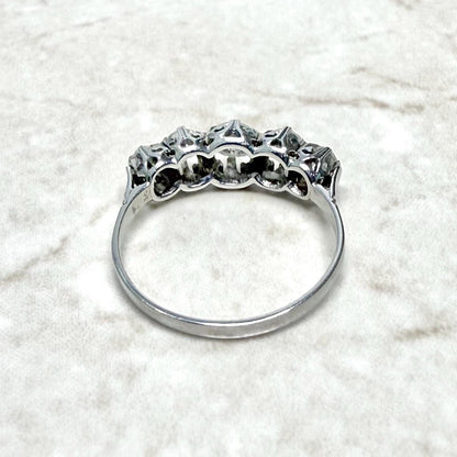 Vintage Platinum 0.90 Carat Diamond 5 - Stone Ring - WeilJewelry