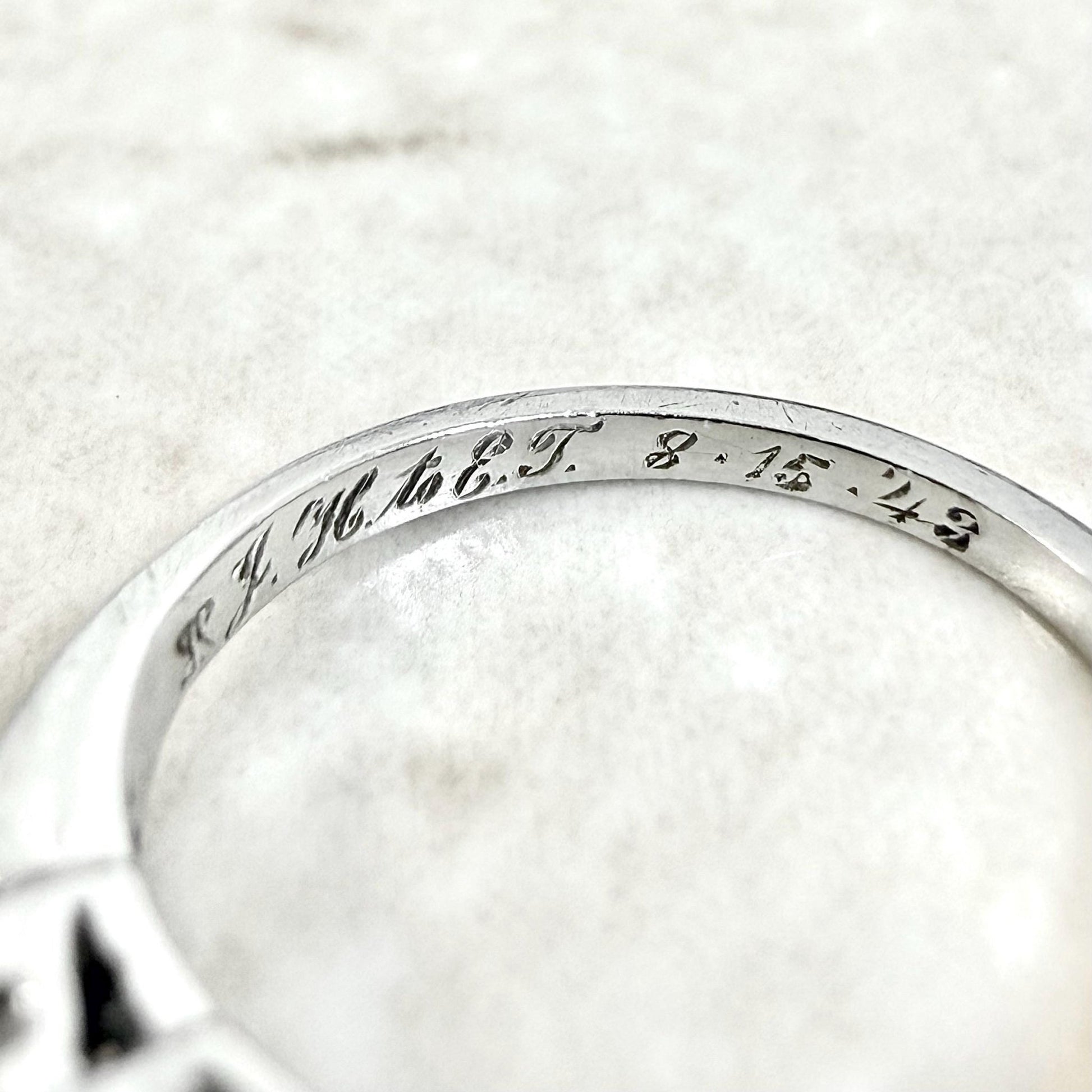 Vintage Platinum Art Deco 0.57 Carat Platinum Diamond Engagement Ring - WeilJewelry