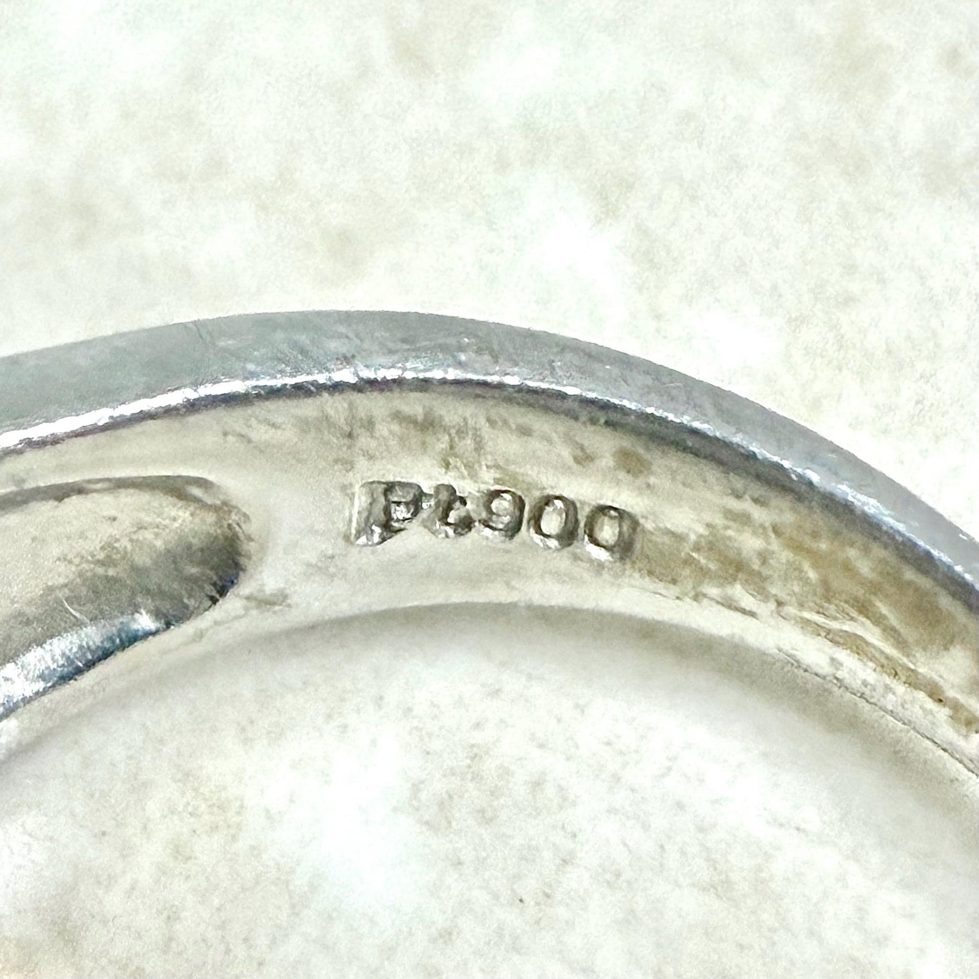 Vintage Platinum Natural Diamond & Ruby Band Ring - WeilJewelry