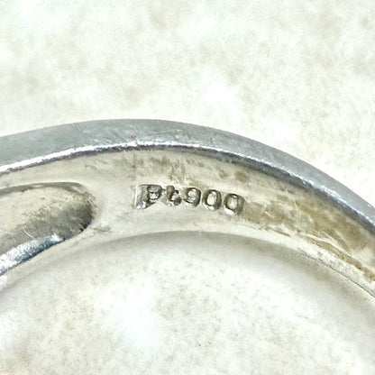 Vintage Platinum Natural Diamond & Ruby Band Ring - WeilJewelry