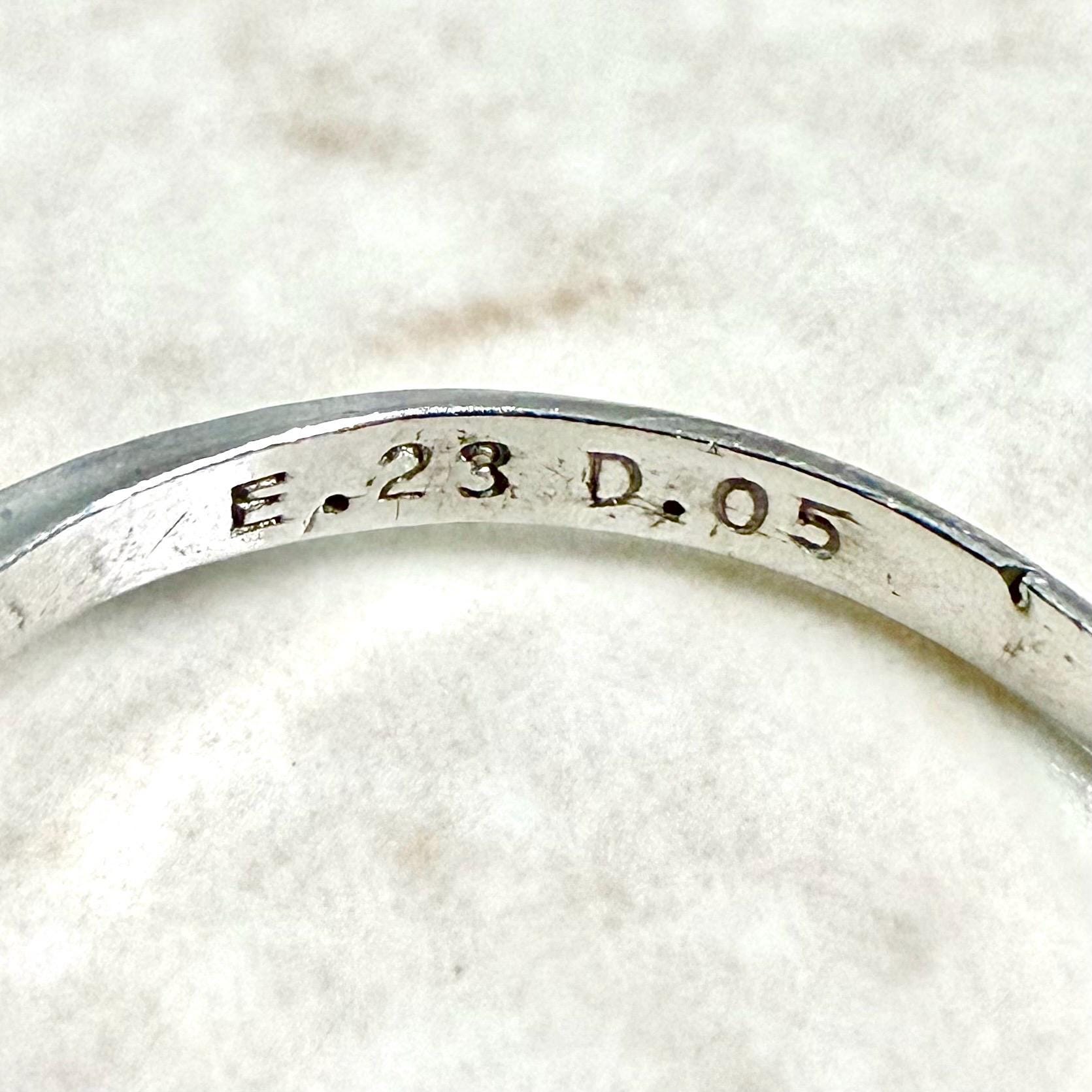 Vintage Platinum Natural Emerald & Diamond 3 - Stone Ring - WeilJewelry