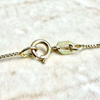 Vintage Solid 14K Gold American Flag Pendant Necklace - WeilJewelry