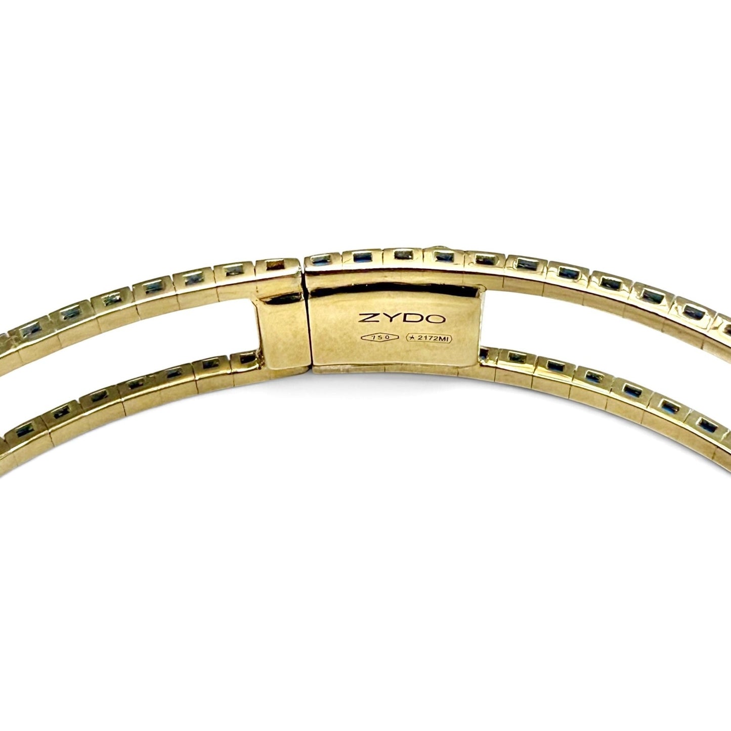 ZYDO Italy "Amore Per Sempre" 18K Yellow Gold FOREVER Diamond Bangle Bracelet - WeilJewelry