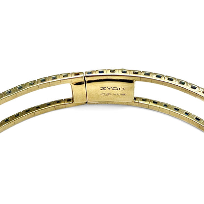 ZYDO Italy "Amore Per Sempre" 18K Yellow Gold FOREVER Diamond Bangle Bracelet - WeilJewelry