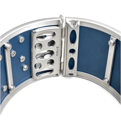 ZYDO Italy "Cielo Incantato" 18K White Gold & Blue Titanium 11.08 CTW Sapphire Bangle Bracelet - WeilJewelry