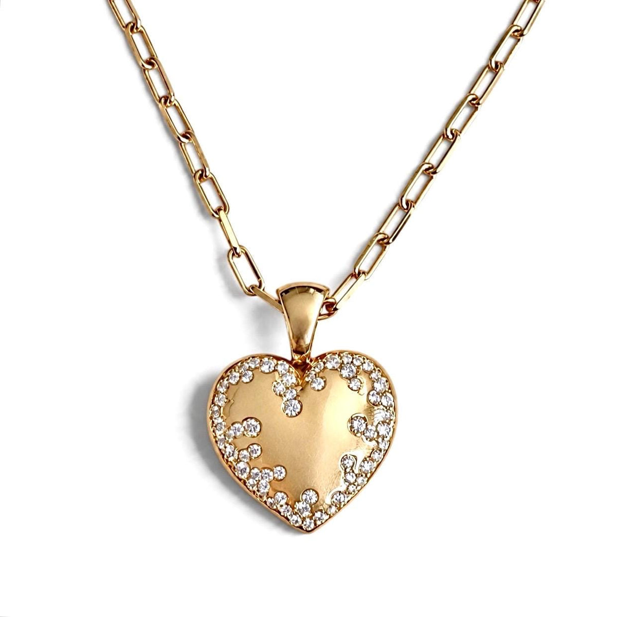 ZYDO Italy “Dolce Battito” 18K Rose Gold Natural Diamond Heart Pendant Necklace - WeilJewelry