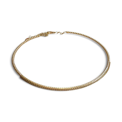 ZYDO Italy “Dolce Carezza” 18K Rose Gold Adjustable Diamond Choker Necklace - WeilJewelry