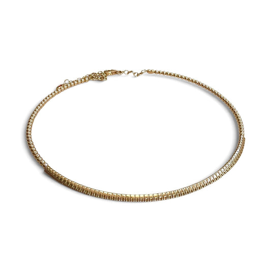 ZYDO Italy “Dolce Carezza” 18K Rose Gold Adjustable Diamond Choker Necklace - WeilJewelry