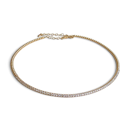 ZYDO Italy “Dolce Carezza” 18K Rose Gold Adjustable Diamond Choker Necklace - WeilJewelry