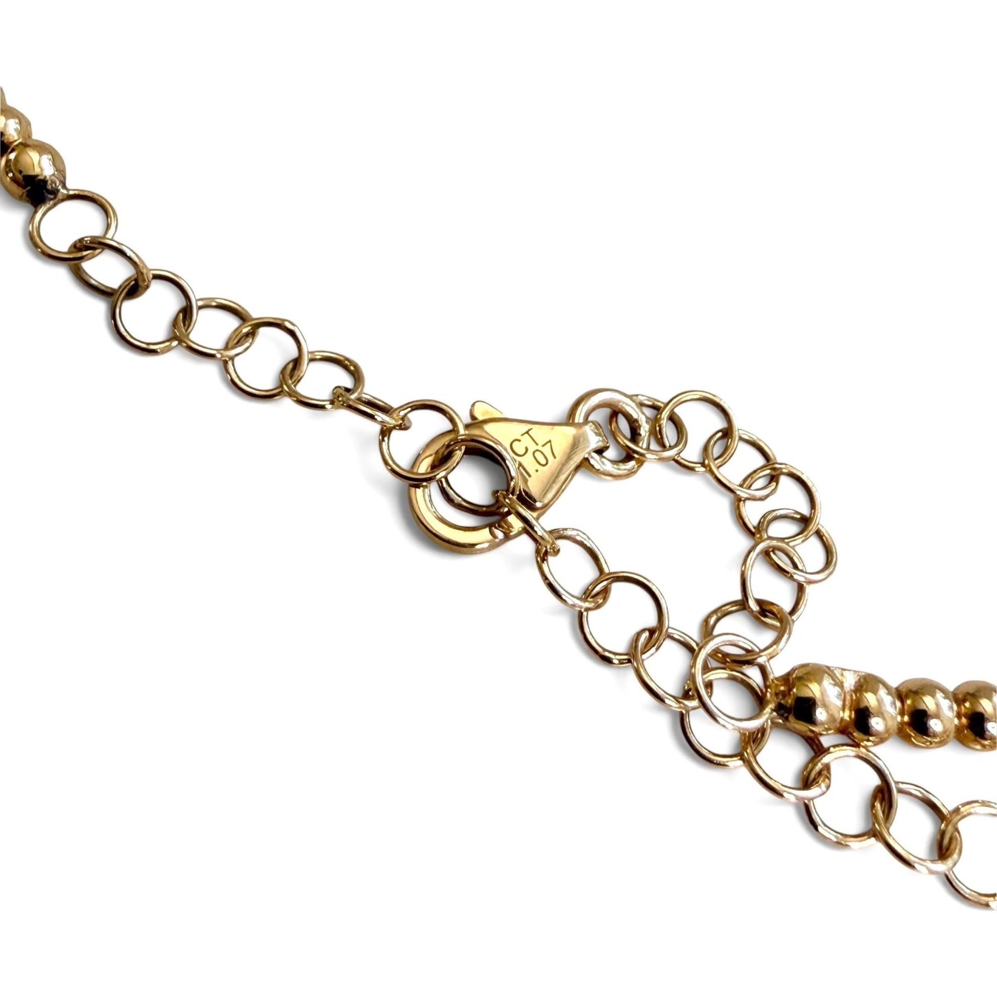 ZYDO Italy “Dolce Carezza” 18K Rose Gold Adjustable Diamond Choker Necklace - WeilJewelry