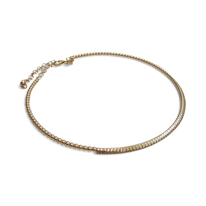 ZYDO Italy “Dolce Carezza” 18K Rose Gold Adjustable Diamond Choker Necklace - WeilJewelry