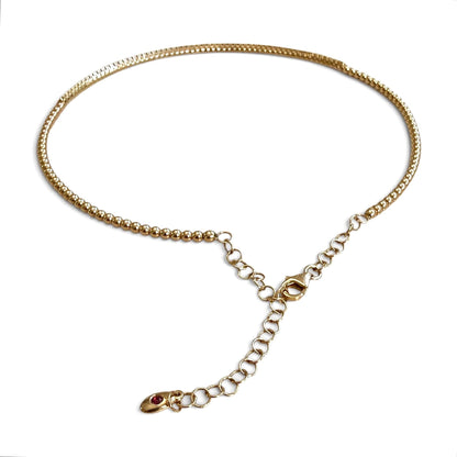 ZYDO Italy “Dolce Carezza” 18K Rose Gold Adjustable Diamond Choker Necklace - WeilJewelry