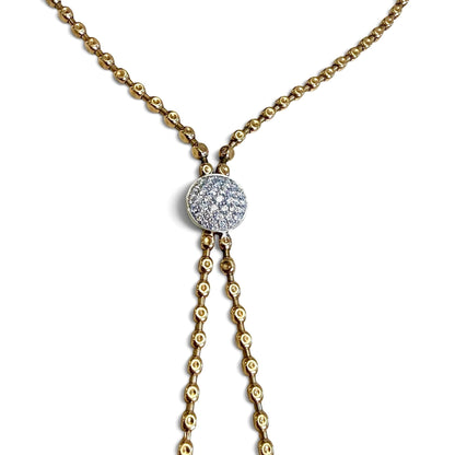 ZYDO Italy "Dolce Vita" 18K White & Rose Gold 1.32 CTW Diamond Lariat Necklace - WeilJewelry