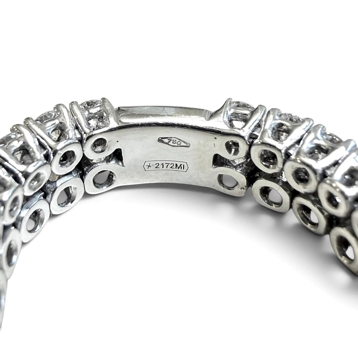 ZYDO Italy "Eterna Brillantezza" 18K White Gold 2.61 CT Diamond Two-Row Eternity Band - WeilJewelry