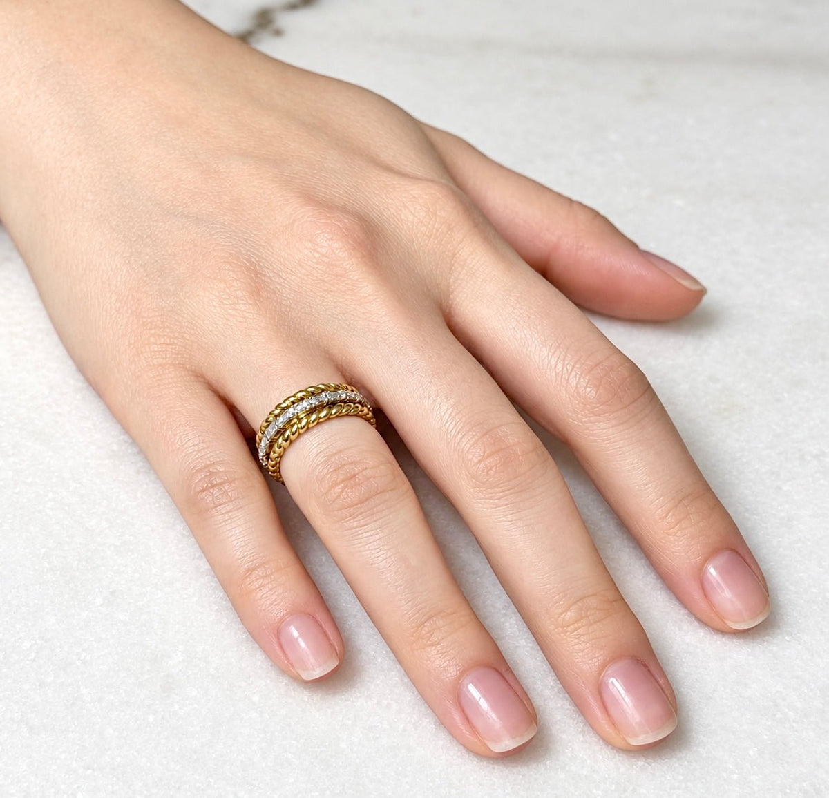 ZYDO Italy "L’Armonia" 18K Gold 1.05 CTW Baguette Diamond Eternity Band Ring - WeilJewelry