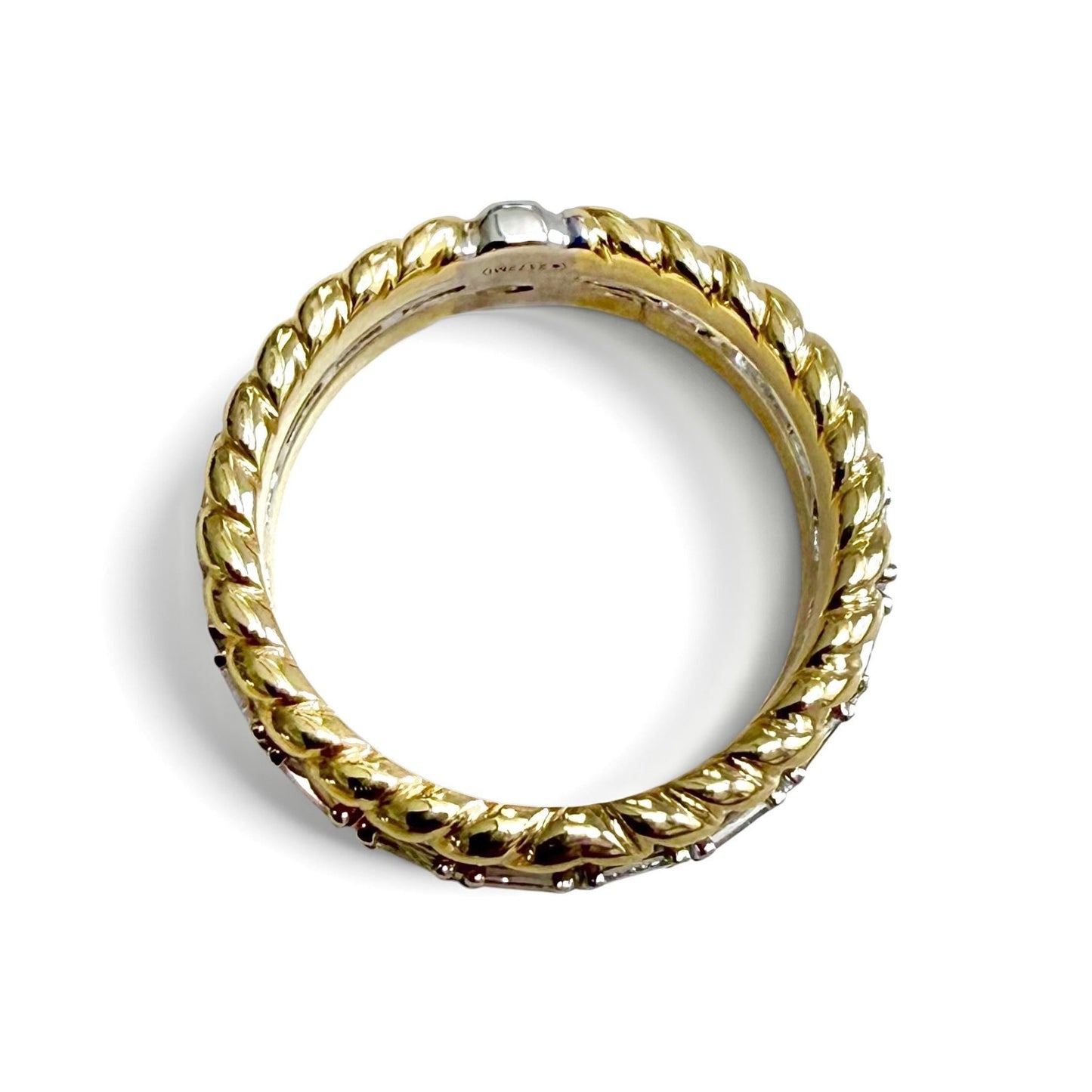 ZYDO Italy "L’Armonia" 18K Gold 1.05 CTW Natural Baguette Diamond Eternity Band Ring - WeilJewelry