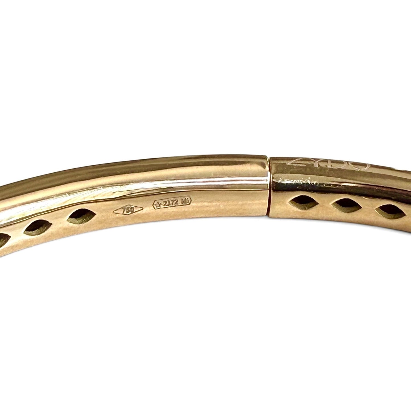 ZYDO Italy "L’Eleganza" 18K Rose Gold Natural Diamond Bangle Bracelet - WeilJewelry
