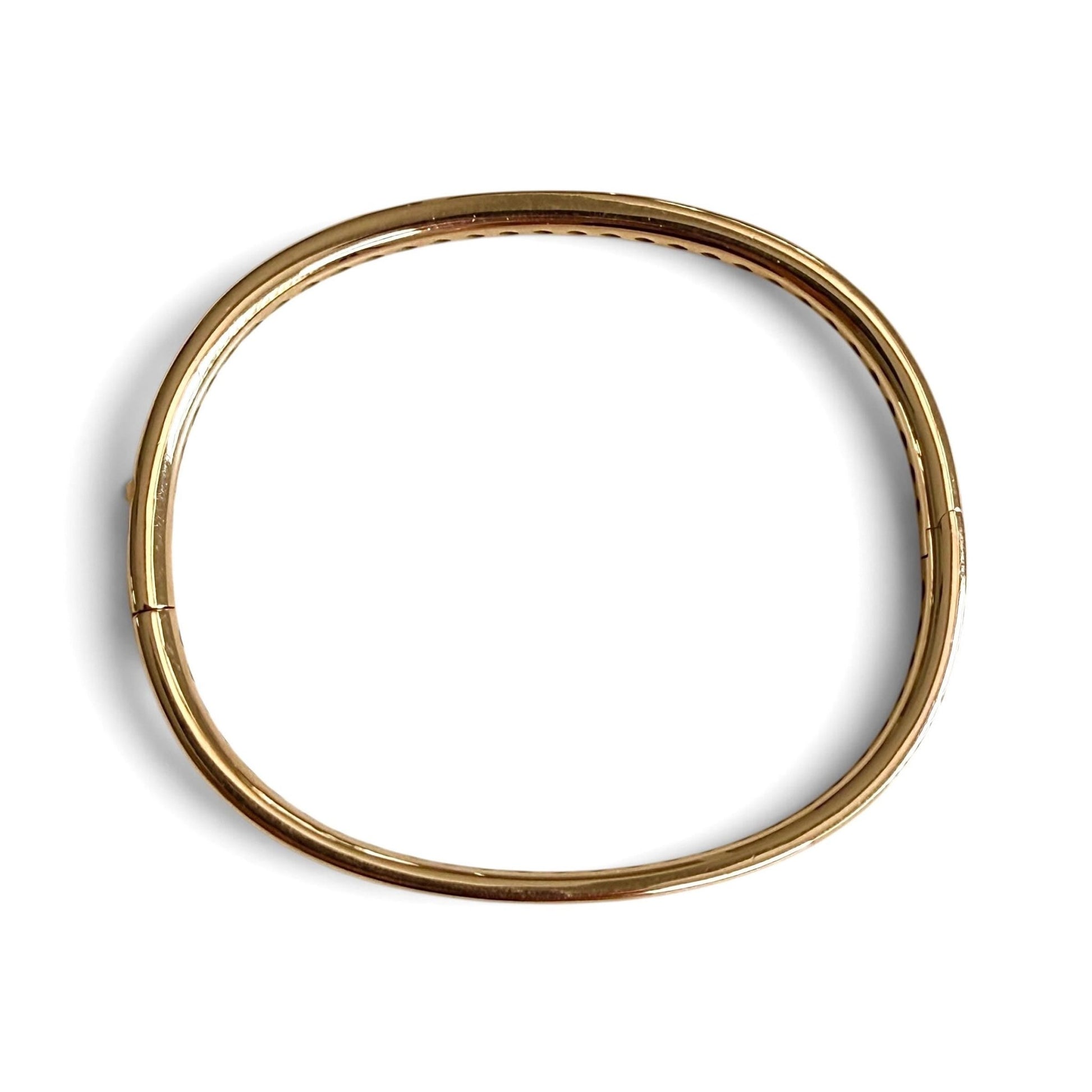 ZYDO Italy "L’Eleganza" 18K Rose Gold Natural Diamond Bangle Bracelet - WeilJewelry