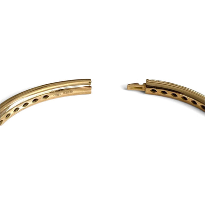 ZYDO Italy "L’Eleganza" 18K Rose Gold Natural Diamond Bangle Bracelet - WeilJewelry