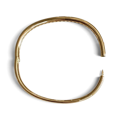 ZYDO Italy "L’Eleganza" 18K Rose Gold Natural Diamond Bangle Bracelet - WeilJewelry
